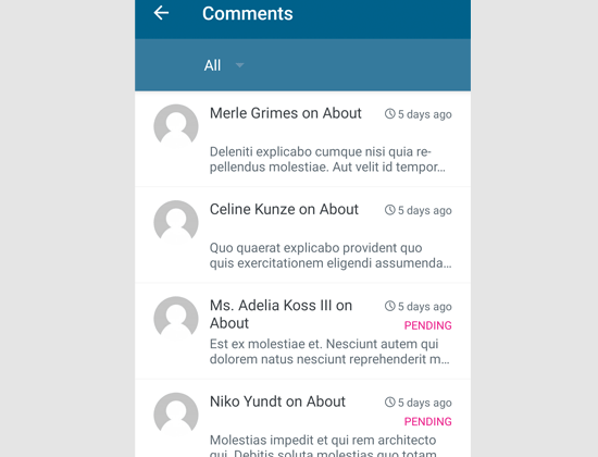Liste des commentaires - Themelocal Liste des commentaires