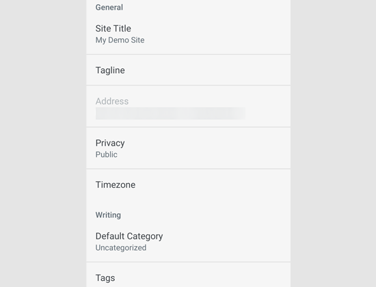 Paramètres du site dans l'application WordPress - Themelocal Paramètres du site dans l'application WordPress