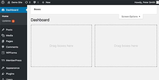 Widgets de tableau de bord désactivés dans WordPress - Themelocal Widgets de tableau de bord désactivés dans WordPress