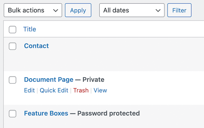 Afficher le mot de passe et les pages privées - Themelocal Afficher le mot de passe et les pages privées