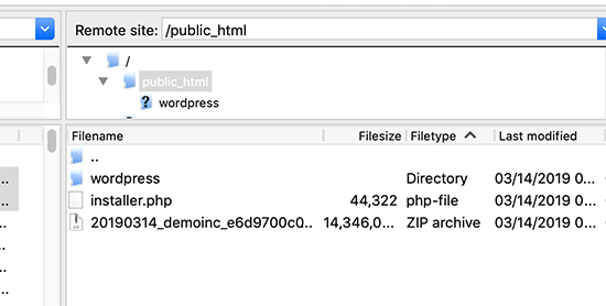 Téléchargez des fichiers de duplicateur dans le dossier racine de votre site Web - Themelocal Téléchargez des fichiers de duplicateur dans le dossier racine de votre site Web