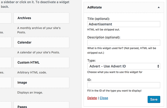Widget AdRotate - Themelocal Widget AdRotate