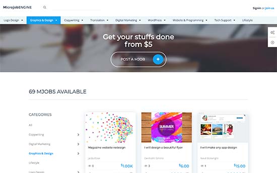 Marché de l'emploi comme Fiverr Demo - Themelocal Marché de l'emploi comme Fiverr Demo