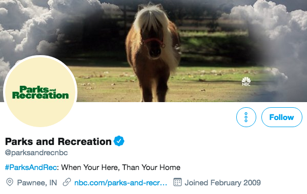 Biographie Twitter pour Parcs et loisirs
