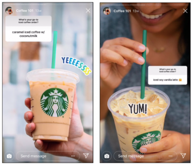Capture d'écran des histoires Instagram