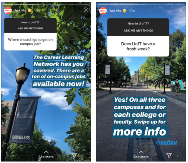 histoires instagram de l'université de toronto