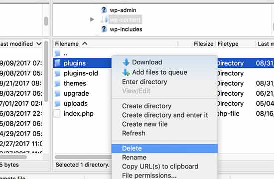 Supprimer le dossier de plugins vide - Themelocal Supprimer le dossier de plugins vide