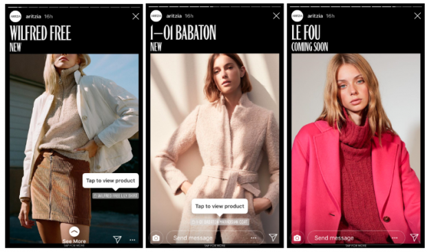 Histoire Instagram d'Aritzia