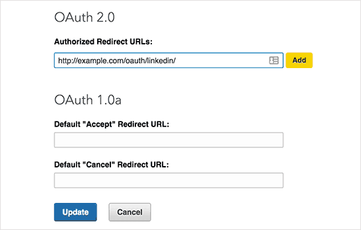 Ajout d'une URL de redirection dans l'application LinkedIn - Themelocal Ajout d'une URL de redirection dans l'application LinkedIn