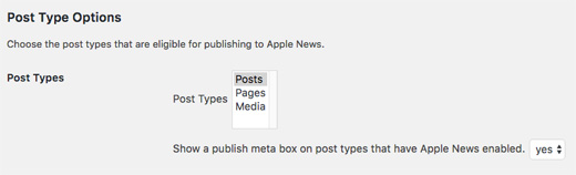 Type de publication WordPress Apple News - Themelocal Type de publication WordPress Apple News