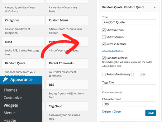 Ajout d'un widget de citations aléatoires à la barre latérale de WordPress - Themelocal Ajout d'un widget de citations aléatoires à la barre latérale de WordPress