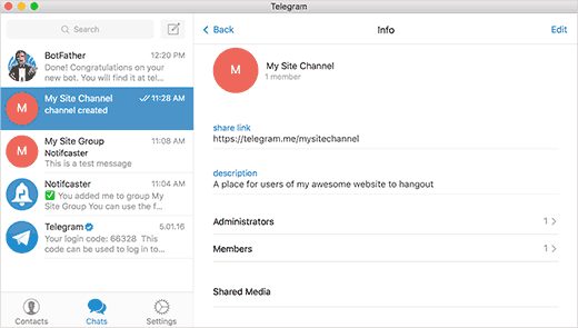 Options de chaîne dans Telegram - Themelocal Options de chaîne dans Telegram