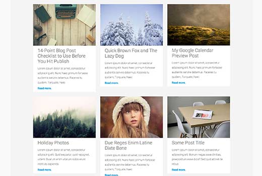 Articles WordPress affichés dans une disposition en grille - Themelocal Articles WordPress affichés dans une disposition en grille
