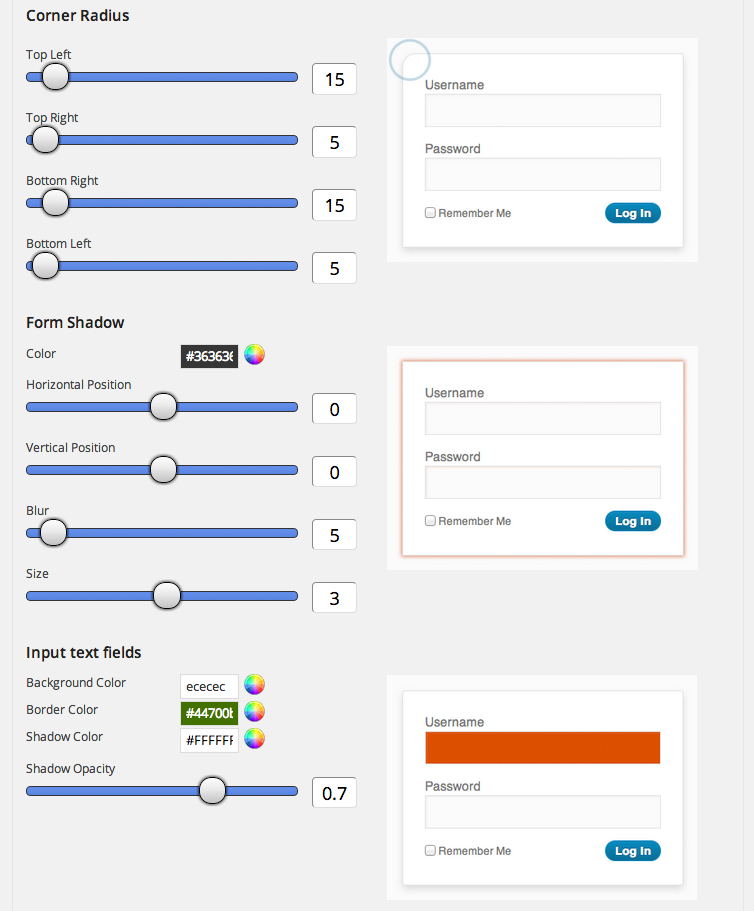 Options de connexion