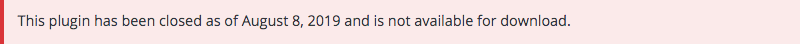 Avis de suppression de WordPress.org