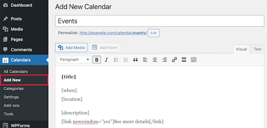 Ajouter un nouveau calendrier - Themelocal Ajouter un nouveau calendrier