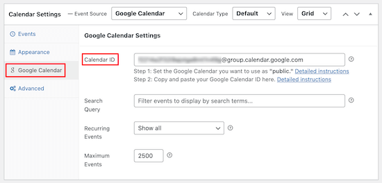 Ajouter un identifiant Google Agenda - Themelocal Ajouter un identifiant Google Agenda