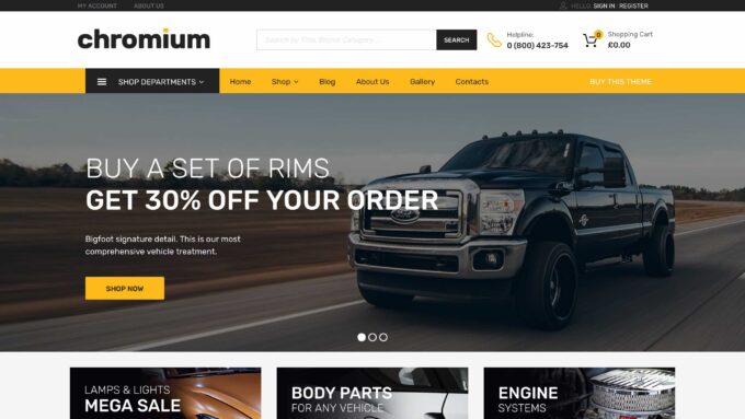 8 meilleurs themes WordPress pour pieces automobiles 2021