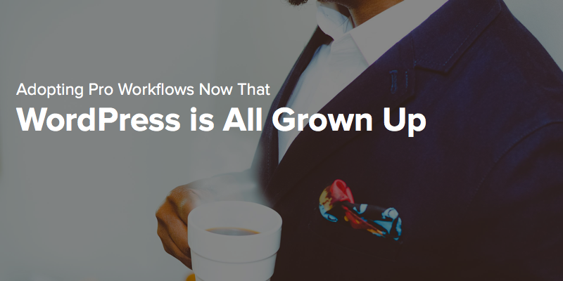 Adopter les workflows professionnels maintenant que WordPress a grandi