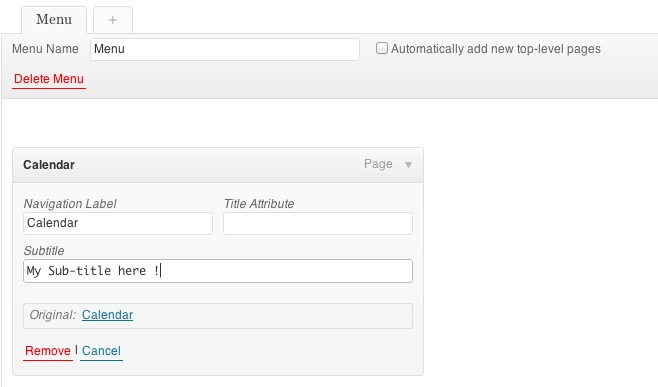 Ajout dattributs personnalises aux menus WordPress