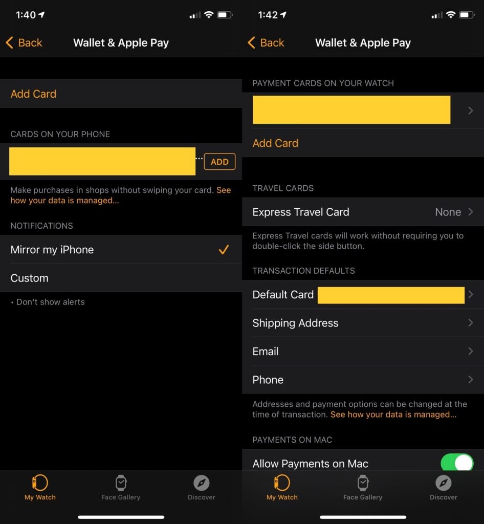 configurer Apple Pay sur Apple Watch