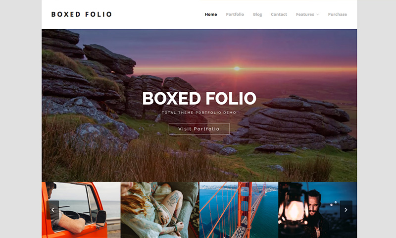 Démo du thème WordPress Total Boxed Porfolio