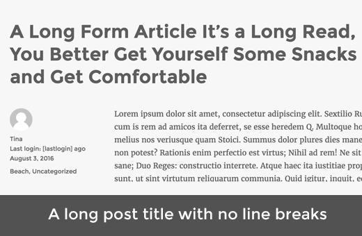 Un long titre d'article - Themelocal Un titre de poste long