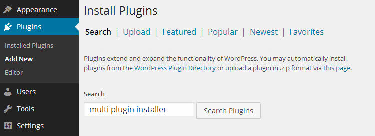 Recherche multi-plugins