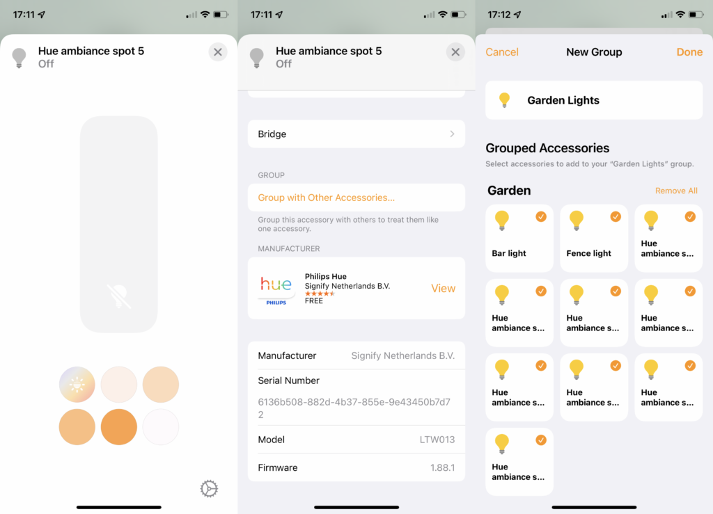 HomeKit crée un nouveau groupe de lumière