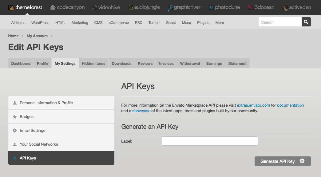 générer-envato-api-key
