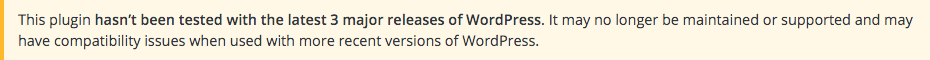 Avis obsolète de WordPress.org
