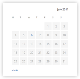 wordpress-calendrier Style de widget de calendrier WordPress