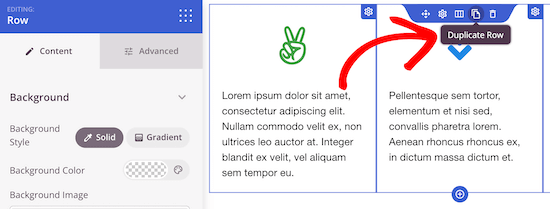 Icône et ligne de texte en double