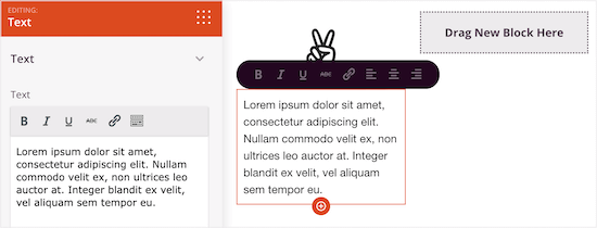 Cliquez pour modifier le bloc de texte