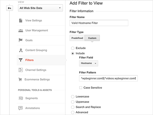 Création d'un filtre de nom d'hôte dans Google Analytics Création d'un filtre de nom d'hôte dans Google Analytics