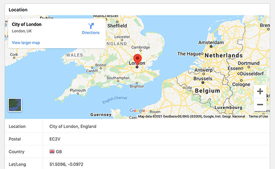 Géolocalisation pointée sur Google map pour votre formulaire de prospect WordPress Géolocalisation pointée sur Google map pour votre formulaire de prospect WordPress