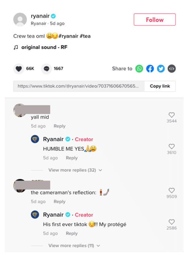 R&eacute;ponse aux commentaires de Ryanair