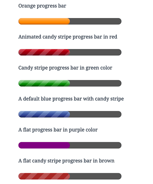 Utilisation des couleurs et modification de l'apparence de la barre de progression Utilisation des couleurs et modification de l'apparence de la barre de progression