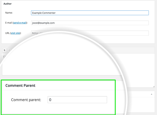 Commentaire Identifiant du parent Commentaire Identifiant du parent