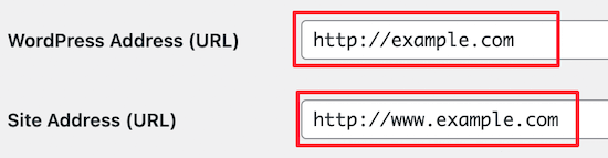Exemple de conflit d'adresse de site Exemple de conflit d'adresse de site