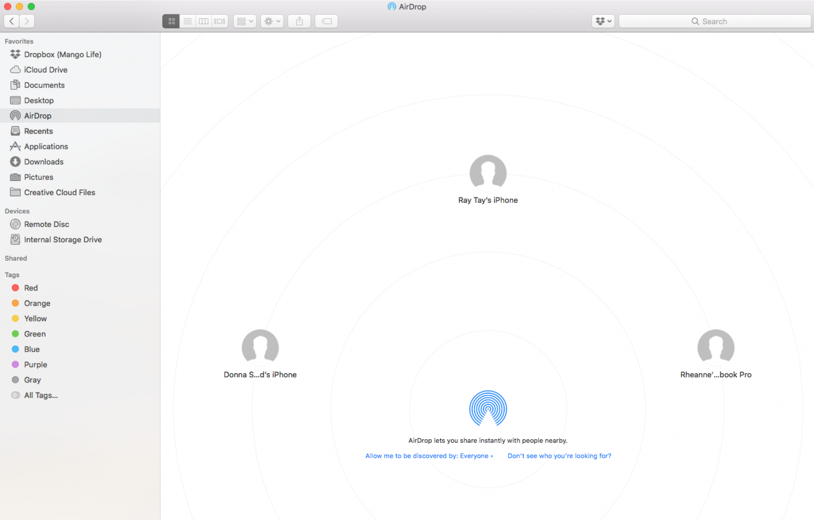 utiliser airdrop depuis mac