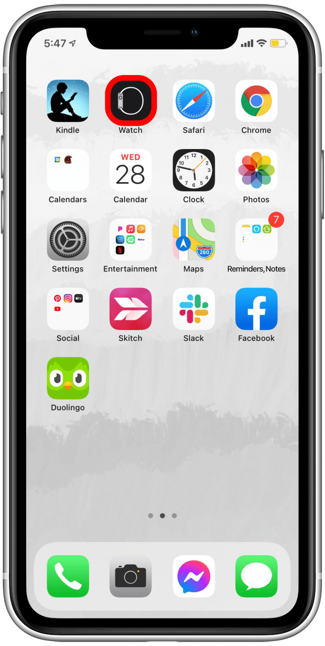 Ouvrez l'application Watch sur votre iPhone