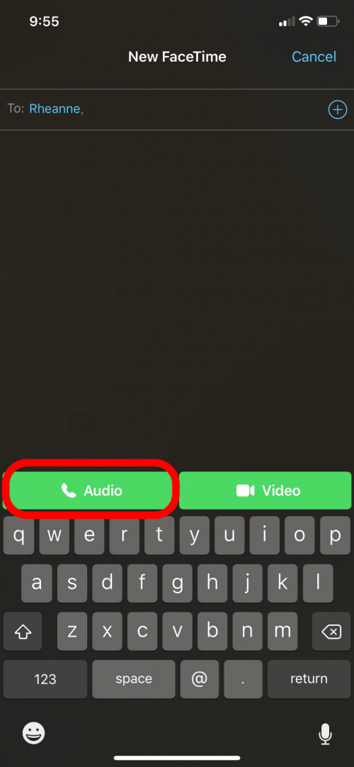 appuyez sur l'audio