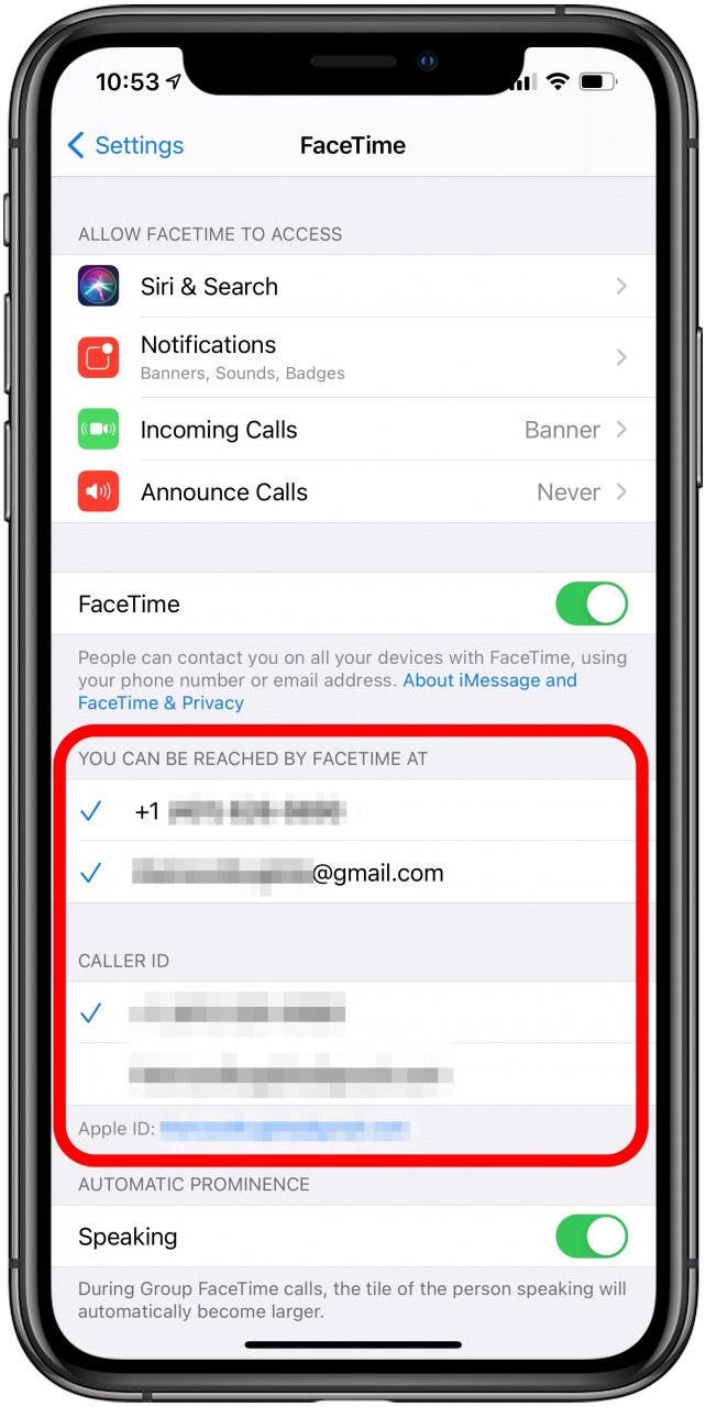 Assurez-vous que l'identifiant Apple et le numéro de téléphone corrects sont répertoriés.