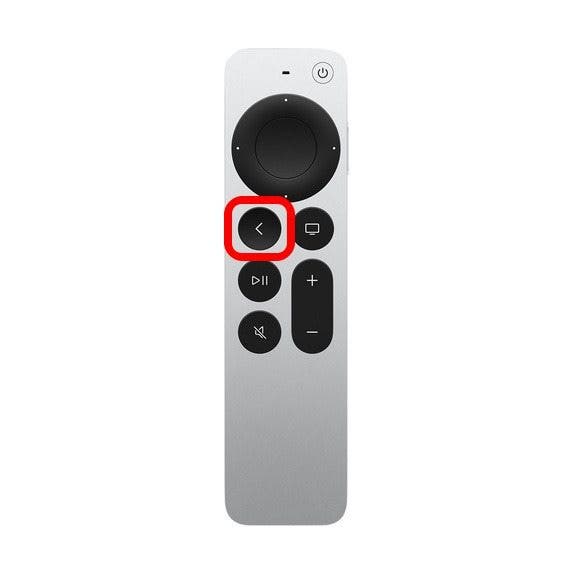 Bouton de retour de la télécommande Apple TV Siri