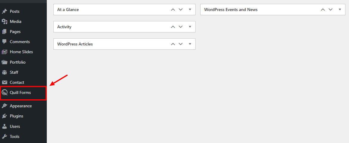 forme de plume wordpress