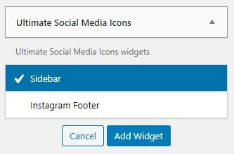Quelques options pour savoir où placer le widget