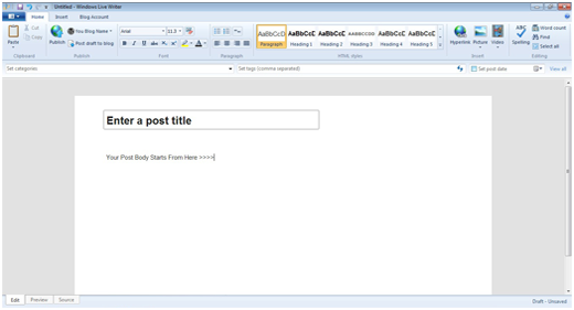 Windows Live Writer pour WordPress Windows Live Writer pour WordPress