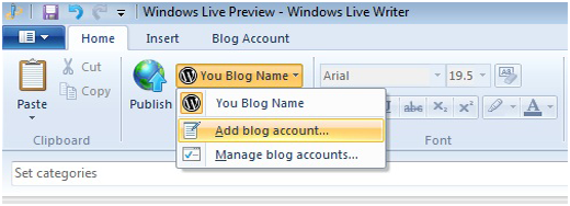 Ajouter un nouveau blog WordPress à Windows Live Writer Ajouter un nouveau blog WordPress à Windows Live Writer