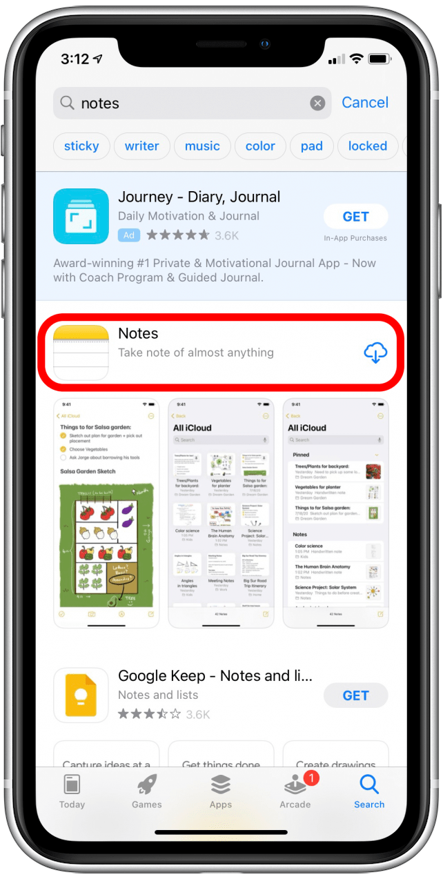 Application Notes sur iPhone